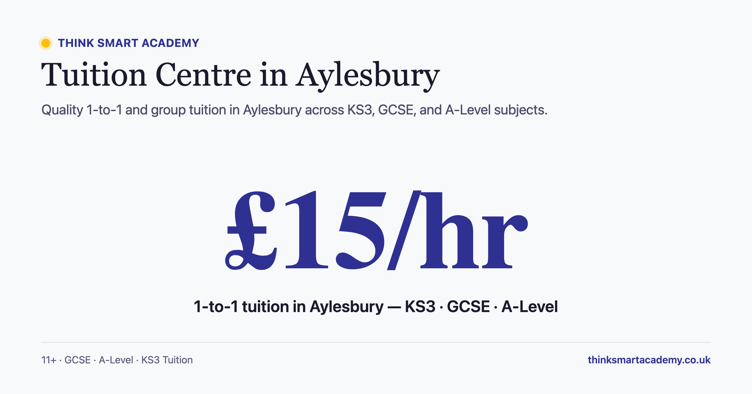 Tuition Centre - Aylesbury from £15 per hour